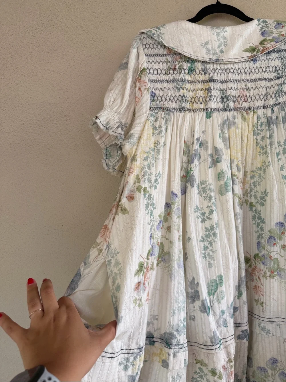 Pilcro Puff-Sleeve Collared Babydoll Mini Dress - Picture 5 of 5